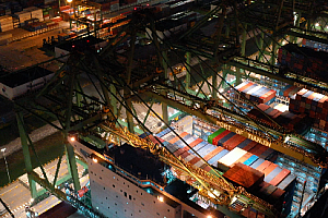 天津港  港口  装卸 码头 货轮 轮船 集装箱  视频素材