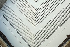 4K几何造型线条台阶三角黑白简洁雪视频素材