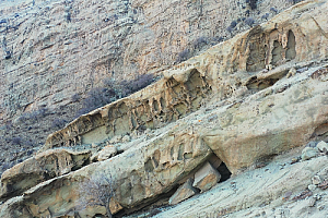 4K石嘴山市贺兰山奇型怪状的巨石视频素材