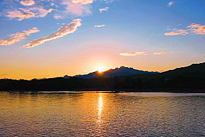 8K航拍内蒙古达赉湖夕阳日落多镜头视频素材