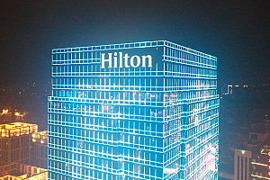 4K株洲市城市建设街道道路希尔顿酒店夜景视频素材