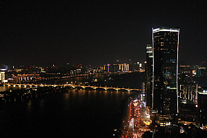 4K株洲城市建设城市风光夜景灯光楼宇亮化视频素材