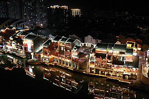 4K醴陵市瓷城古韵·一江两岸景观休闲购物美食旅游夜景视频素材