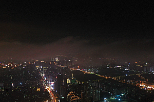 4K株洲城市建设城市风光夜色中灯光车流视频素材