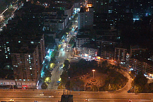 4K株洲城市建设城市风光夜色楼房灯光视频素材